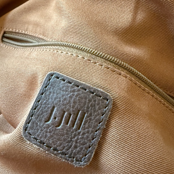 J.Jill Brown Genuine Leather Hobo Y2K Large Purse - Picture 9 of 10